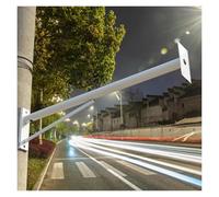 Poteau de caméra de surveillance Mât Pour Caméra De Surveillance De 0,5-2m, Support Mural Extra-long Pour Caméra, Résistant Aux Intempéries, Mât Pour Caméra De Sécurité École(A,1 1/5 m-3.9 ft)