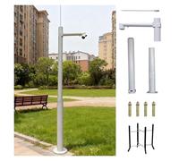 Poteau de caméra de surveillance Poteau CCTV Extra-long De 2-6m, Poteaux Pour Caméras De Sécurité Faciles À Monter Et À Démonter, Poteau Avec Support De Montage Panneau Solaire(C,300cm/118.1'')