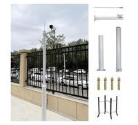Poteau de caméra de surveillance Poteau CCTV Extra-long De 2-6m, Poteaux Pour Caméras De Sécurité Faciles À Monter Et À Démonter, Poteau Avec Support De Montage Panneau Solaire(B,450cm/177.2'')