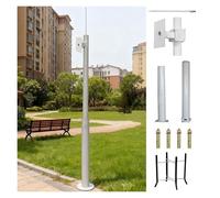 Poteau de caméra de surveillance Poteau CCTV Extra-long De 2-6m, Poteaux Pour Caméras De Sécurité Faciles À Monter Et À Démonter, Poteau Avec Support De Montage Panneau Solaire(A,400cm/157.5'')