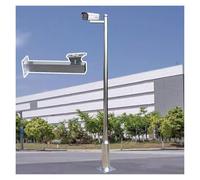 Poteau de caméra de surveillance Poteau Pour Caméra De Sécurité Extérieure, 2-6m Poteaux De Surveillance Modulaires Résistants Aux Intempéries Et À La Rouille(B,6 3/5 ft (200mm))