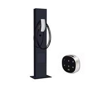 Poteau de charge fixe pour véhicules à énergie neuve, support de charge central pour espace de stationnement, sûr et antivol, convient à la plupart des véhicules électriques