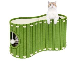 Poteau de chat flexible mettant en évidence le lit de poteau à griffer et refuge de sécurité douze cents paramètres de maison multiples maison détachable construit pour griffer se reposer, dissimuler