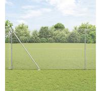 Vidaxl Clôture En Fil Soudé Avec 13 Poteaux De Pointe 1,6x50 M Acier Galvanisé