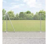 Poteau de clôture argenté 250 cm, mailles 16 x 16 mm, acier revêtu par pulvérisation, résistant aux intempéries, pour jardin, cour et enclos pour animaux