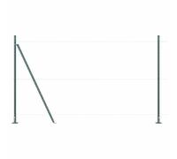 Poteau de clôture avec base en béton 52 pc Vert | Acier thermolaqué,base en béton,forme cylindrique,design minimaliste,jardin,terrasse,extérieur
