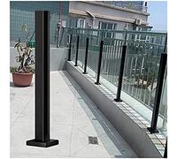 Poteau de clôture de balcon en acier inoxydable de 80 cm de hauteur avec plaques pour une sécurité extérieure moderne et un design élégant