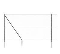 Poteau de clôture en acier gris résistant aux UV et à la corrosion, 5000 x 3,2 x 160 cm, set de 52 piquets pour jardin terrasse balcon extérieur sécurisé et durable