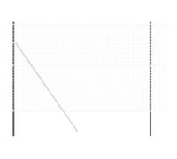 Poteau de clôture en acier - vidaXL - Gris - 200 cm - Acier peint par poudre - Résistant aux intempéries