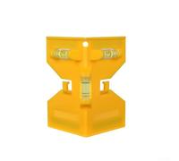 Poteau de clôture horizontal magnétique avec 3 niveaux à bulle pour projets de construction et de bricolage, rouge (jaune)