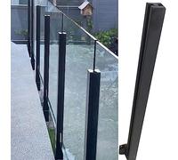 Poteau de clôture noir pour piscines extérieures, système de balustre latéral avec kit pour villas et balcons de déc