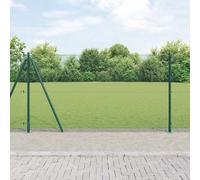 Vidaxl Clôture En Fil Soudé Avec 13 Poteaux En Métal Vert 1,2 X 25 M