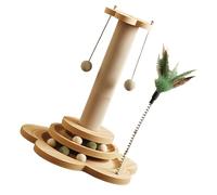 Poteau de corde en sisal pour chaton avec plusieurs jouets pour la piste de jouet grattoir pour protéger vos meubles