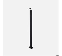 Poteau de garde-corps aluminium gris anthracite pose à plat, Lynea KORDO