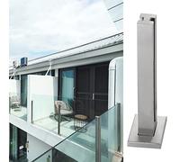 Poteau de garde-corps en acier inoxydable pour terrasse, jardin, clôture, balcon et couloir, pince de serrage pour poteaux de clôture d'angle d'extrémité et solution de barrière élégante