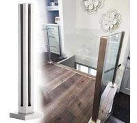 Poteau de Garde-Corps en Verre, Acier Inoxydable 304, sans Trous de Fixation, épaisseur 10-12 mm, Hauteur 63,5-127 cm, idéal pour terrasse, Balcon, Balconnet, escalier, Piscine - Saphir, 66