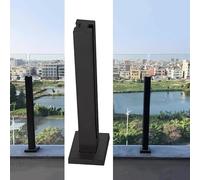 Poteau De Garde-Corps en Verre De Couloir, 80 100 120 140cm De Haut, Système De Garde-Corps De Terrasse avec Kit Complet, pour Marches Extérieures/Balcon Villas/escalier, Mid Post, 140cm/55.1 inch