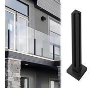 Poteau De Garde-corps En Verre - Pince De Balustrade En Acier Inoxydable, Pour Poteau De Balustrade En Verre De 12 Mm D'épaisseur, Avec Fentes Pour Ergots Et Base Robuste(Corner Post,95cm/37.4 in)
