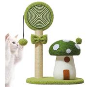 Poteau de grattage en champignon, grattoir de chats de champignons | Post de suivi interactif d'arbre à chat jouet | Pictes à gratter en sisal stable pour salle d'étude