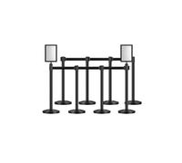 Poteau De Guidage-Vevor-8 Pcs-Barrière De Balisage Pour Contrôle De Foules-Avec Base Creuse-Sangles Rétractables Et 2 Supports