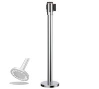 Poteau de Guidage Barriere Connexion 4 Voies avec Base Magnétique pour Événements Aéroportuaires et Commerces de Détail(200cm/6.6ft)