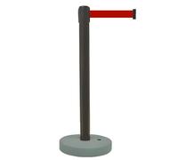 Poteau de Guidage Garde Corps Exterieur avec Base Remplissable D'eau pour Théâtres Hôtels et Événements Sur Tapis Rouge(Black,200cm/6.6ft)