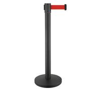 Poteau de guidage noir à sangle - 3m - Poteaux de guidage à sangle - Bruneau