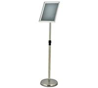 Poteau de Guidage Tapis Rouge Ceremonie avec Base de Remplissage D'eau pour Fêtes Supermarchés Files D'attente Musées(Silver,33x24cm/13x9in)