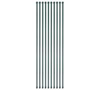 Poteau de jardin 10 pcs 1,5 m Métal Vert