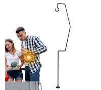 Poteau de lampe de camping pliable de style vintage et portable - Support pour lampe de camping avec crochets pour lanterne - Pour patio, extérieur, jardin, chasse, randonnée, randonnée et