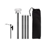 Poteau de Lampe de Camping Pliant Portable, Support de Lanterne en Aluminium Léger avec Crochets pour la Randonnée en Plein Air, la Pêche, le Jardin, le Cintre de Lumière pour