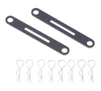 Poteau de montage avant et arrière en fibre de carbone pour Tamiya TT02 XV01 et XV02, convient pour l'amélioration de la stabilité de la coque de voiture télécommandée à l'échelle 1/10