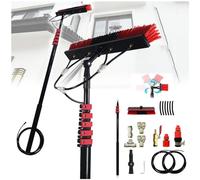 Poteau de nettoyage de vitres professionnel alimenté à l'eau pour panneaux solaires et vitres Outil de nettoyage télescopique efficace pour une brillance sans traces