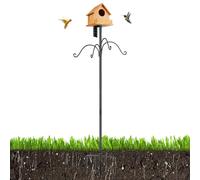 Poteau de Nichoir réglable - Kit de montage 76, support de haie robuste pour colibris | Parfait pour l'extérieur Pelouse Jardin Protection de fleurs contre les écureuils Station météo Mangeoire