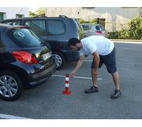 Poteau de parking avec fermeture à clé