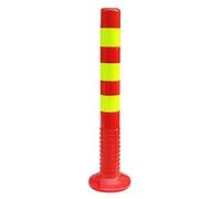 Poteau de Parking barrière de Parking, Poteau/Cone de Signalisation Poteau de barrière de Parking Durable Poteaux de Signalisation en Plastique Flexible avec Bandes Réfléchissantes