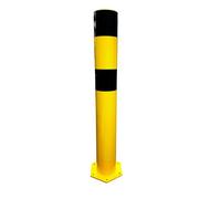 Poteau de protection acier - 159mm - noir/jaune