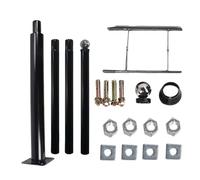 Poteau de réverbère éclairage solaire extérieur de 13 pieds pour parc résidentiel de stationnement de basket-ball