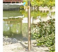 Poteau de robinet d'eau extérieur avec support de tuyau, robinet en laiton résistant au gel pour l'irrigation de pelouse et l'utilisation d'antigel