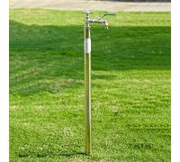 Poteau de robinet extérieur en acier inoxydable, colonne d'eau de jardin de 150 cm, robinet de bouche d'incendie monté au sol, fontaine décorative pour irrigation de pelouse d'arrière-cour, finition