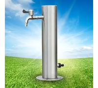 Poteau de robinet extérieur en acier inoxydable, distributeur d'eau de robinet antigel, fontaine d'eau décorative pour jardin