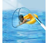 Poteau de sauvetage d'urgence avec crochet télescopique en aluminium pour récupérer des objets flottants et aider les nageurs