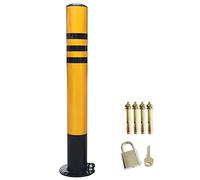 Poteau de sécurité avec bande réfléchissante, borne 4 boulons d'ancrage, idéal for les zones à forte circulation, 1 paquet(89 * 750mm)