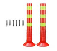 Poteau de sécurité, Cônes de sécurité routière réfléchissants 75 cm, base fixable, PVC, multicolore, paquet multiple(Red,8 Pack)