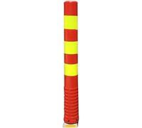 Poteau de sécurité de stationnement de 73 cm avec base magnétique, for parkings, routes, hôtels, chantiers de construction(Red and yellow 3pcs)