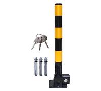 Poteau De Sécurité Pliant Verrouillable De Borne De Verrouillage D'espace De Stationnement De Voiture Avec Poteau De Stationnement De Borne D'évitement De Collision De Ressort Flexible Avec Des Clés (