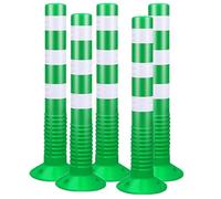 poteau de sécurité, Poteaux de barrière stationnement en plastique 75 cm haut avec bande réfléchissante, cônes signalisation nocturne for allée(Green,5pcs)