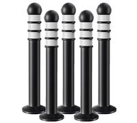 poteau de sécurité, Poteaux de signalisation routière 31,9 pouces avec colliers réfléchissants, cônes portables for la gestion des flux circulation et foules(Black,5pcs)