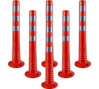 Poteau de signalisation - Cône de signalisation flexible - 76,2 cm - Poteau à ressort - Lot de 6