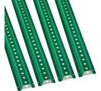 Poteau de signalisation en fonte 2,4m - Support de signalisation portable en vert - Durable et robuste - Montage facile - Nombreux accessoires - Utilisation polyvalente